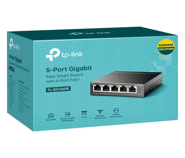 TP-LINK Przełącznik SG105PE Switch Smart 5xGb (4xPoE+) TL-SG105PE - 623790 - zdjęcie 4